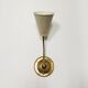 Magnificent adjustable italian Mid Century Modern brass wall sconce