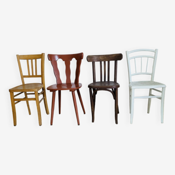 Ensemble de 4 chaises dépareillées