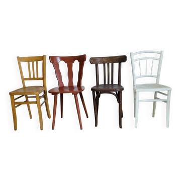 Set of 4 mismatched chairs