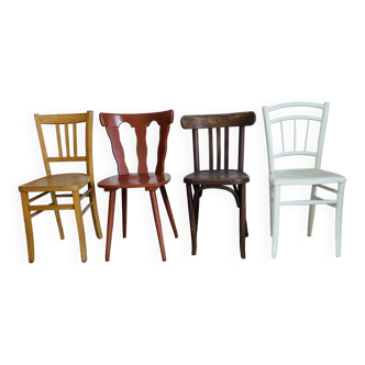 Ensemble de 4 chaises dépareillées