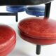 School six seating Modus in leather by Tecno Italy