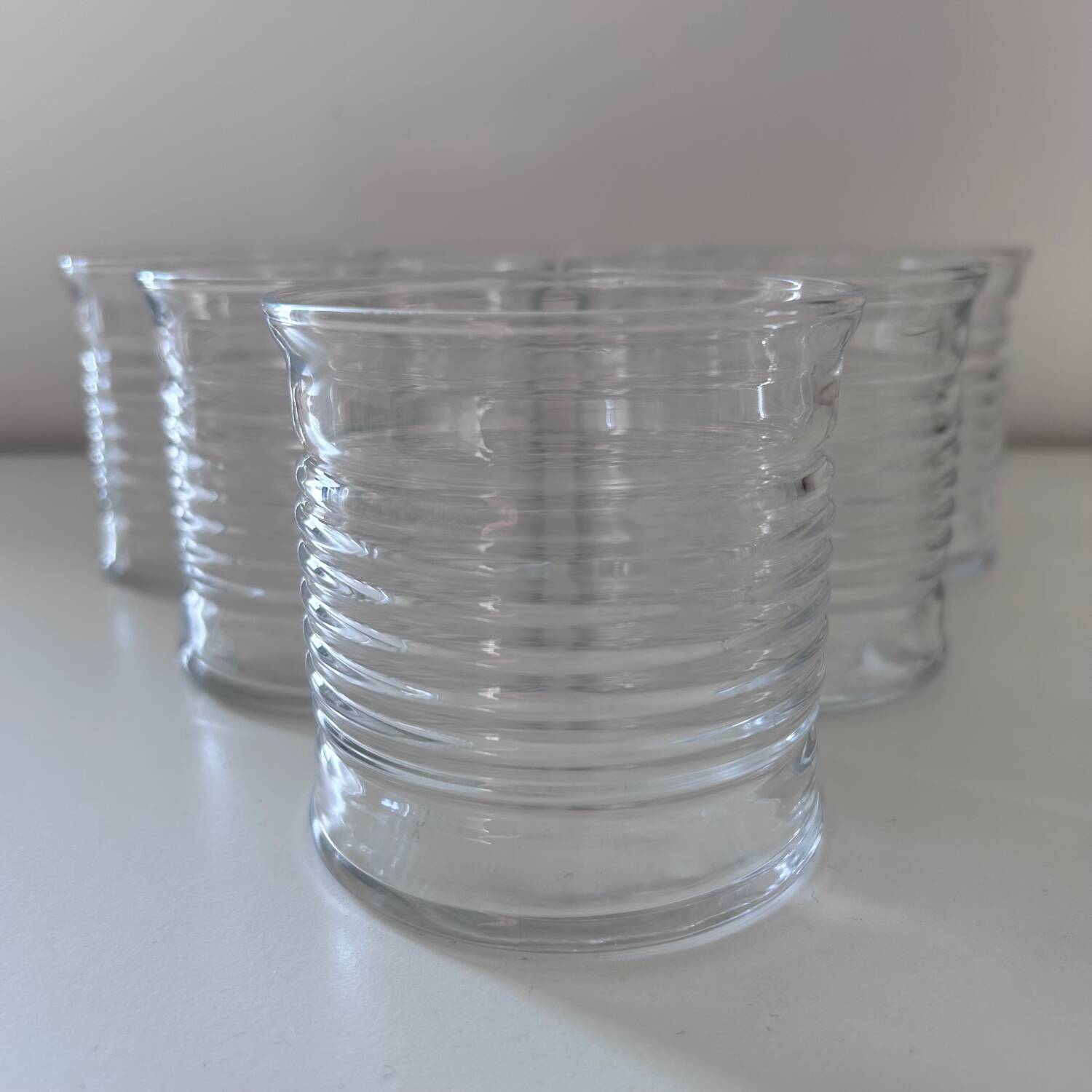 Set of 6 striped glasses