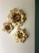 Three MASCA wall lights (Italy) in gold metal - 1970.