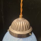 Speckled blue opaline pendant light
