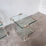 Glass and Plexiglas consoles from the 80s