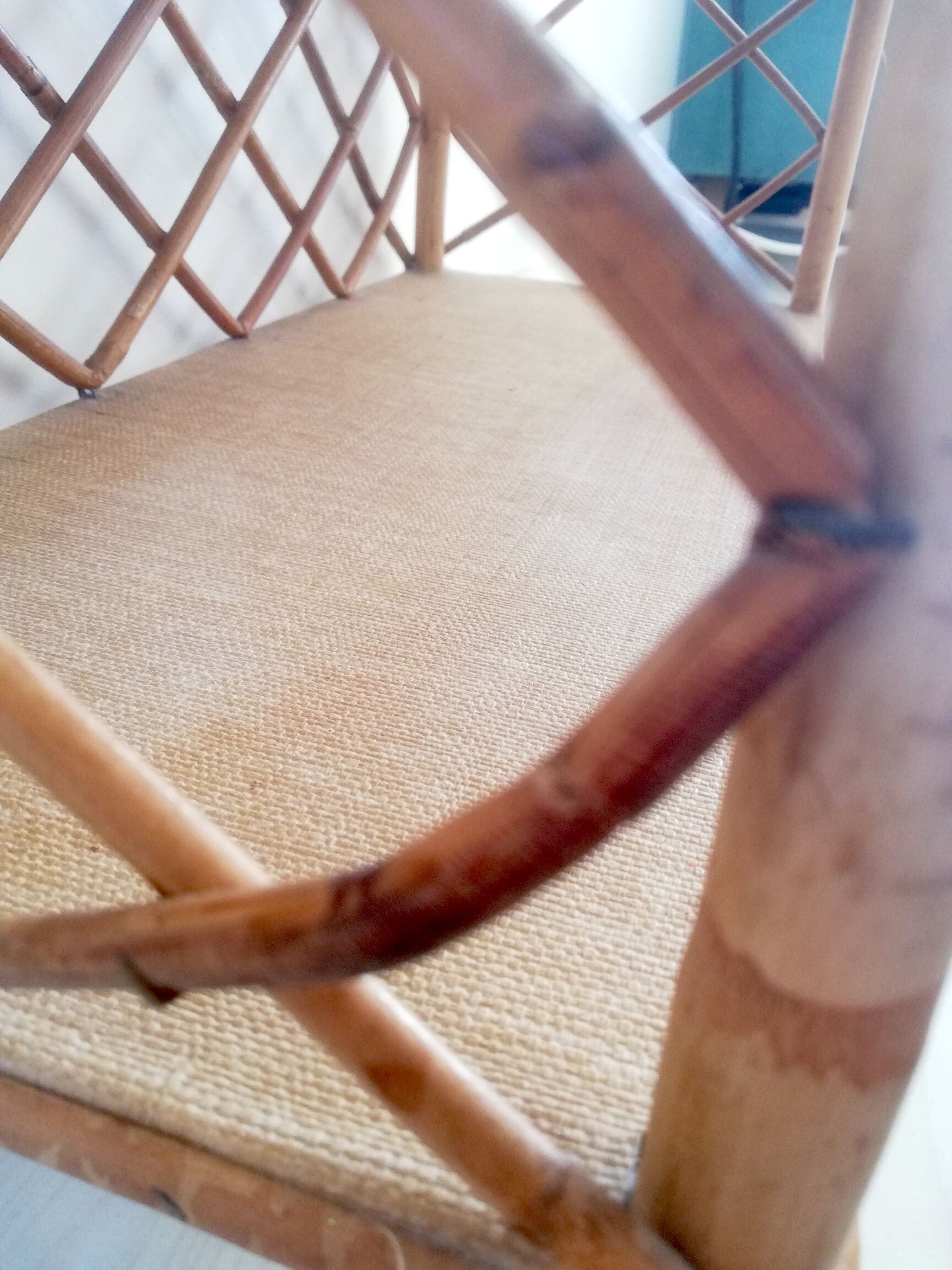 Vintage rattan shelf