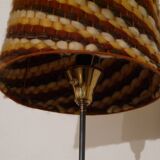 Lampadaire scandinave en teck et laiton 1960
