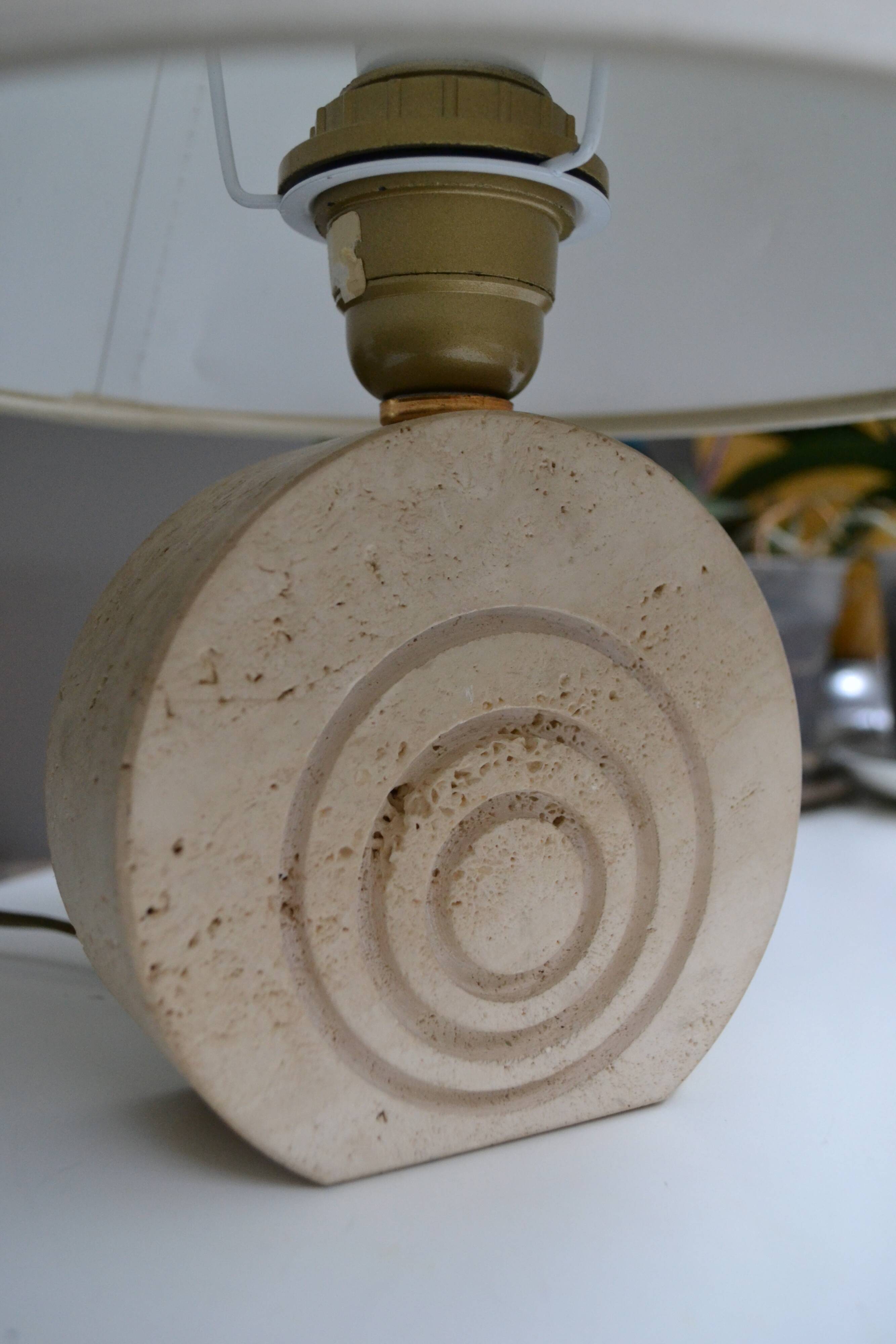 Travertine lamp Fratelli Manelli 60s/70s