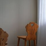 Set of 6 pine chairs