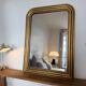 Louis-Philippe gilded mirror with mercury glass 89x65cm