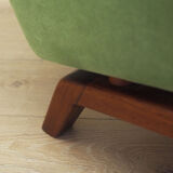 Fauteuil vert, design danois, années 1970, fabriqué au Danemark