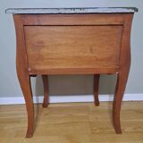 Commode en marqueterie et marbre vert