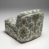 Fauteuil fleuri du milieu du siècle, Italie, années 1960