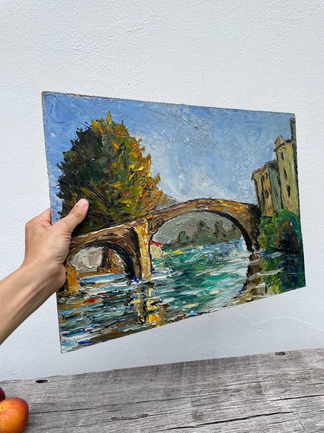 Oil knife painting landscape