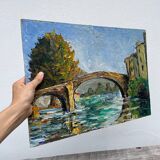 Oil knife painting landscape