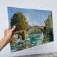 Peinture au couteau à l’huile paysage