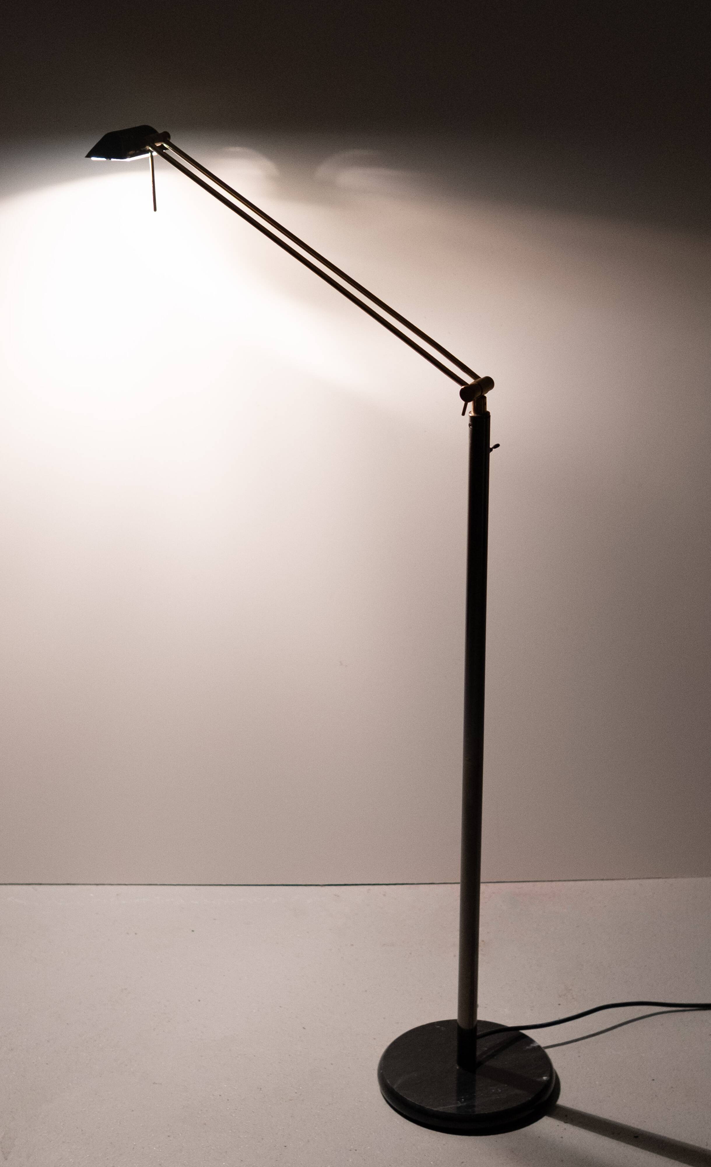 Herda Halogen Floor lamp Marble base 1980s