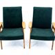 Two vintage green armchairs by Jaroslav Šmídek for Jitona, Czechoslovakia, 1960s