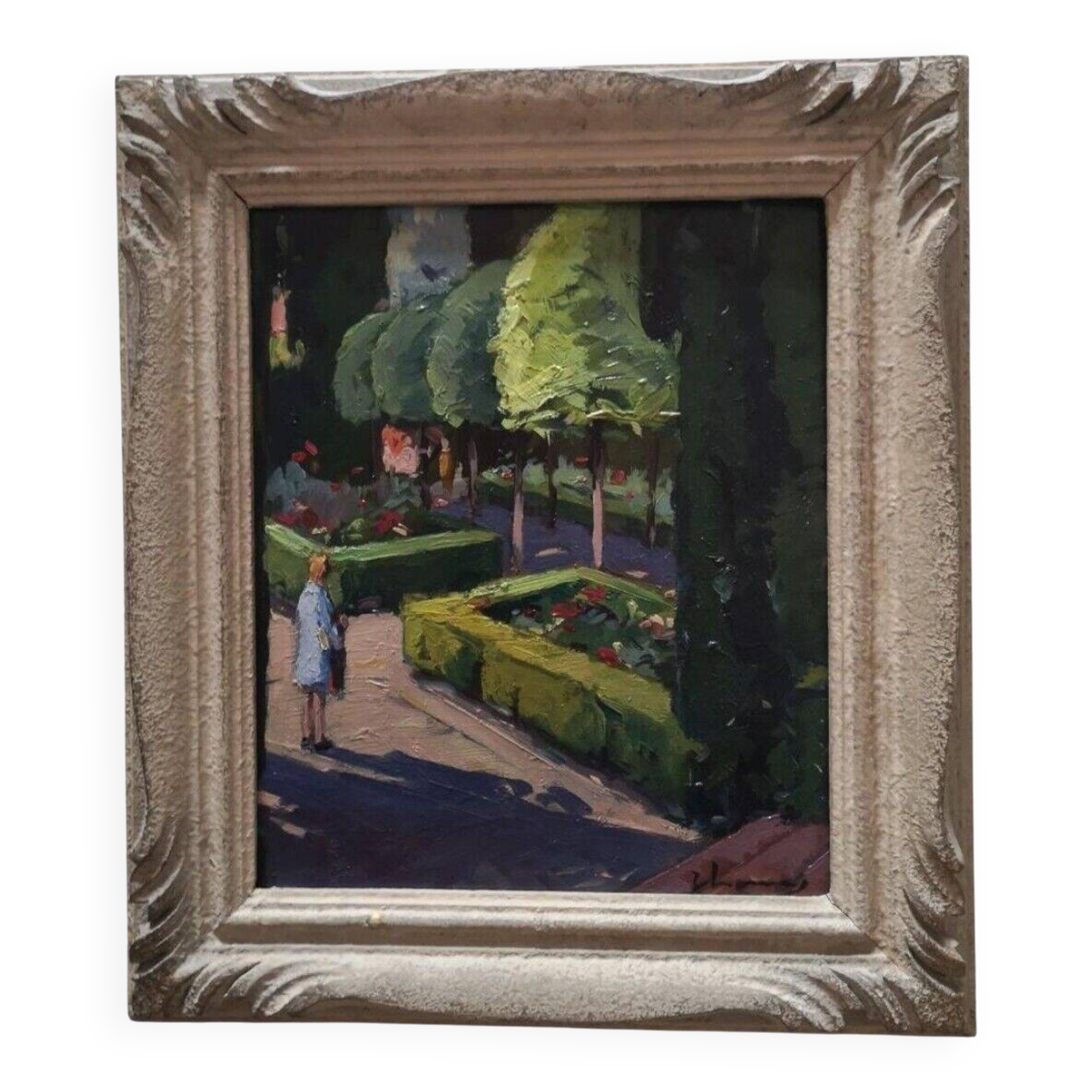 Original Impressionist Park Oil Painting