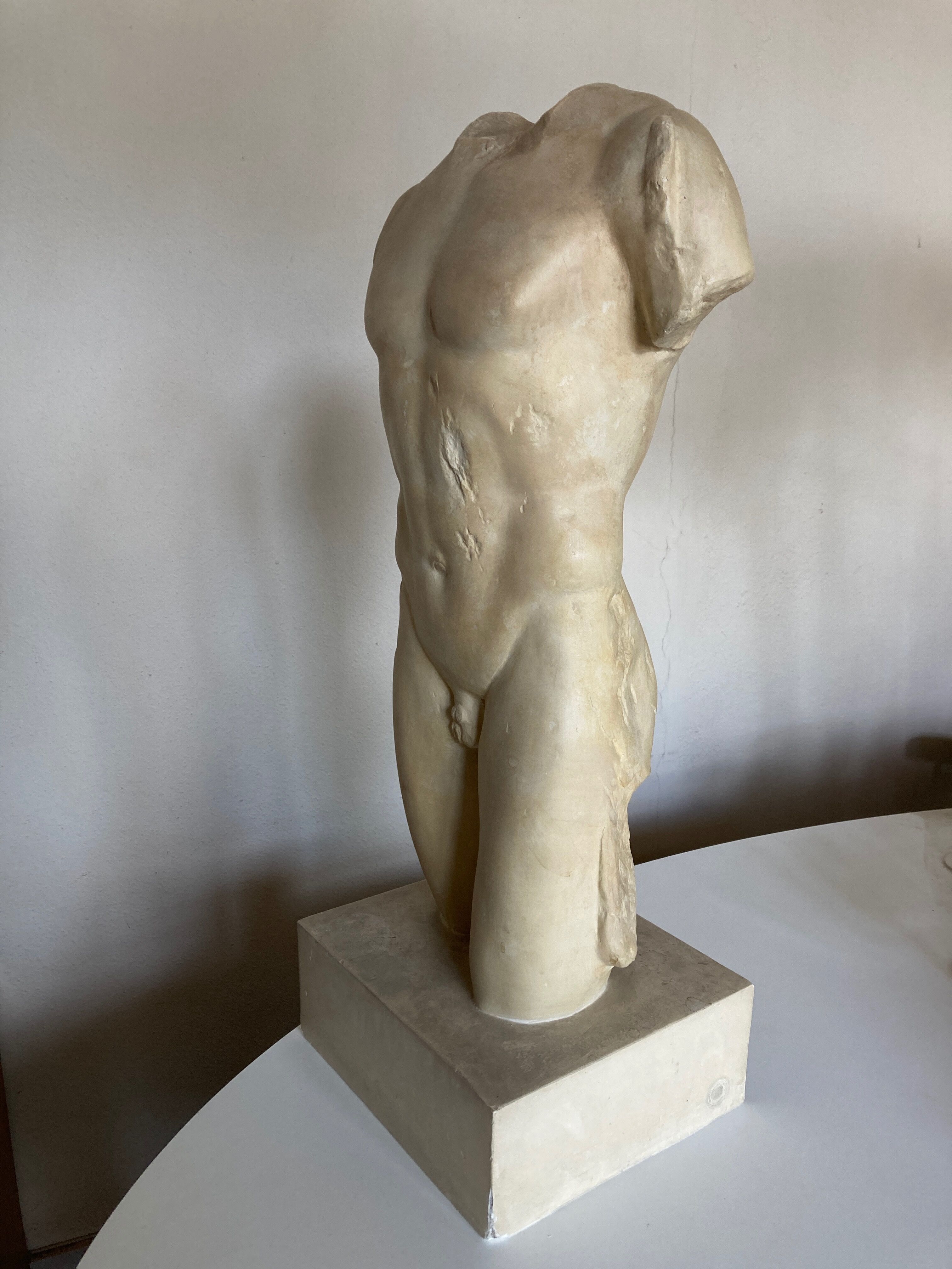 Buste d'Héraclès nu en plâtre XXXL Le Louvre