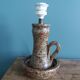 Lampe en grès de Puisaye pyrité années 70