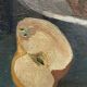 Painting old still life with pineapple twentieth