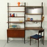 Teak modular wall system by Louis van Teeffelen for WéBé, 1950s