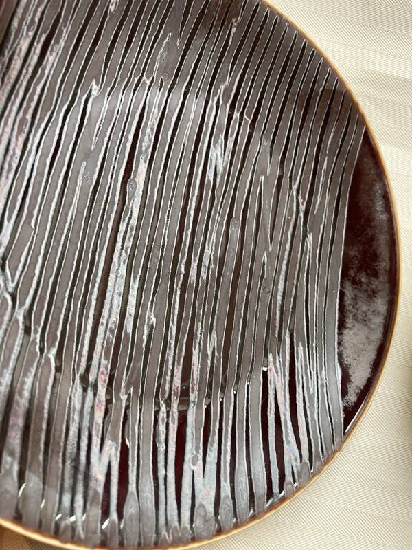 5 bread plates 16 cm vintage chrome yellow