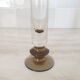Soliflore en verre et pied marron fumé