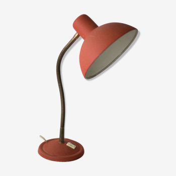 Lampe de bureau orange vintage années 50