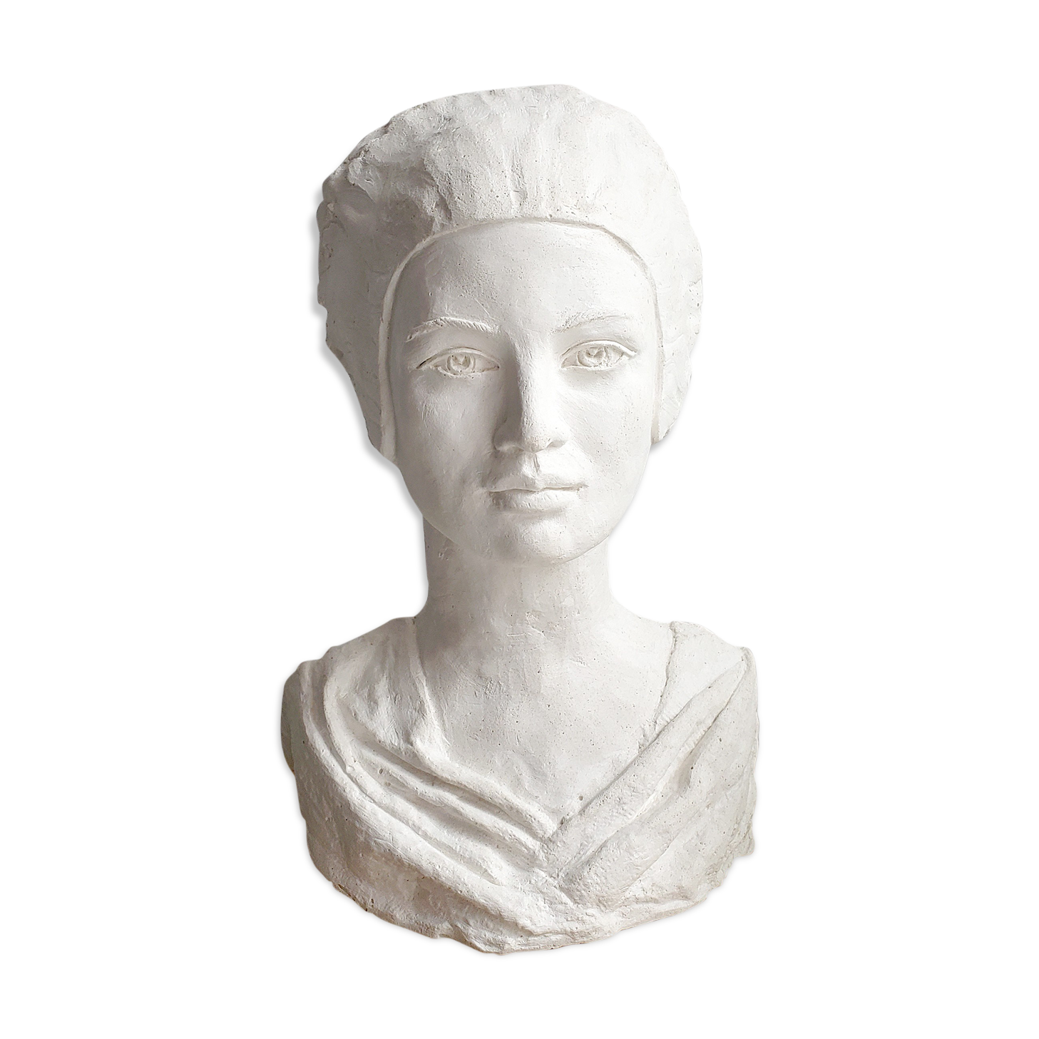 Plaster bust of a woman