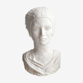 Plaster bust of a woman