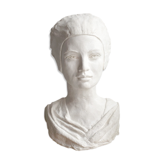 Plaster bust of a woman