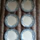 6 antique flat plates in ironstone