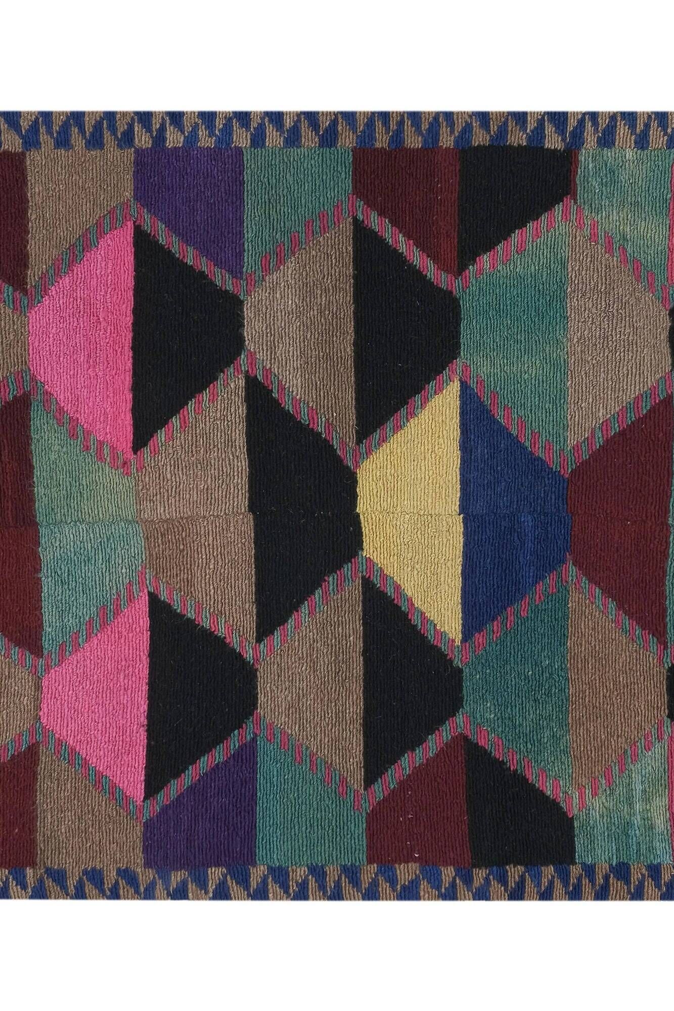 Vintage Turkish handmade rug 124x141 cm