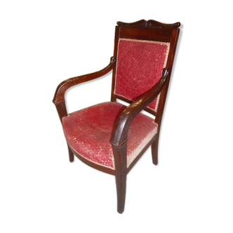 Fauteuil empire en acajou du XIX ème siecle n° 10