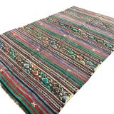 Neutral Turkish Stripe Kilim Rug