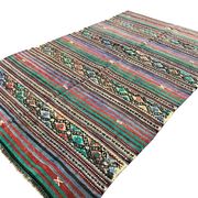 Neutral Turkish Stripe Kilim Rug