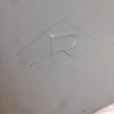 Vintage grey metal case "R"