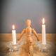 Duo candlesticks glass reims 2