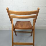 Paire de chaises pliantes en hêtre