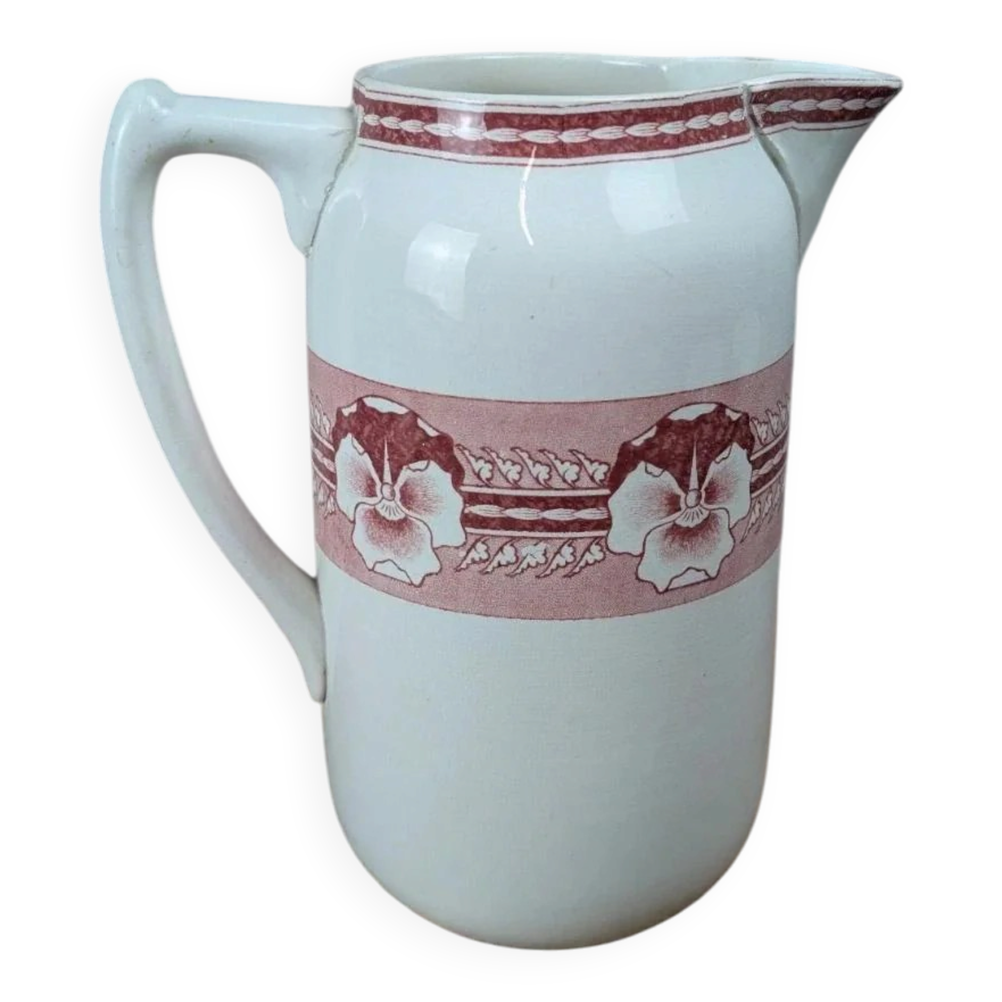 Grand pot de toilette ancien Digoin modèle Parma