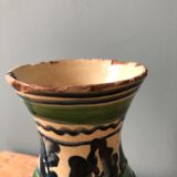 Enamelled terracotta water pitcher