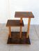 Sellette vintage en ronce de noyer