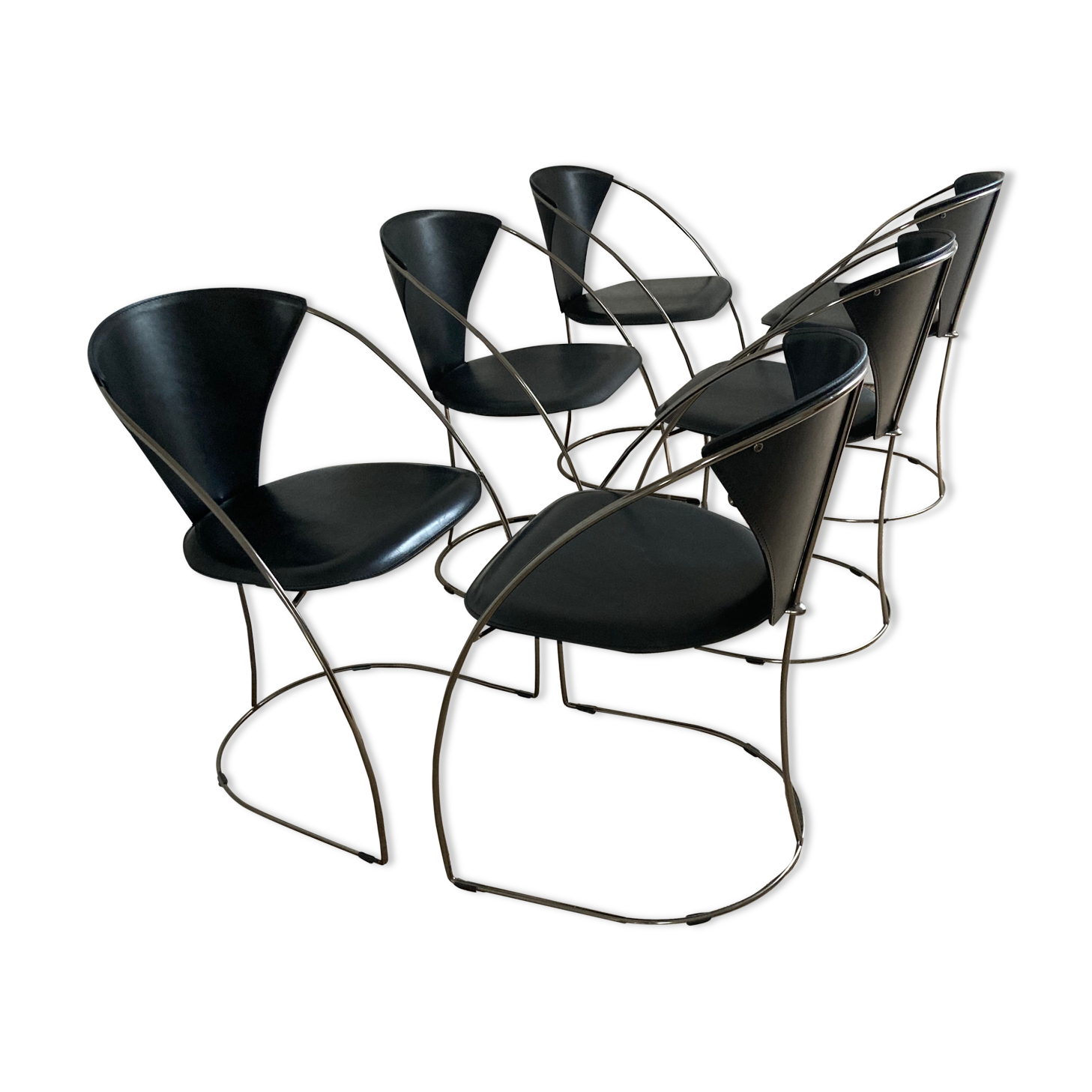 6 chairs Aarben Italia 1980