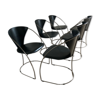 6 chairs Aarben Italia 1980