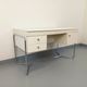 Vintage Bauhaus style desk in melamine and chrome metal from the 1970s.