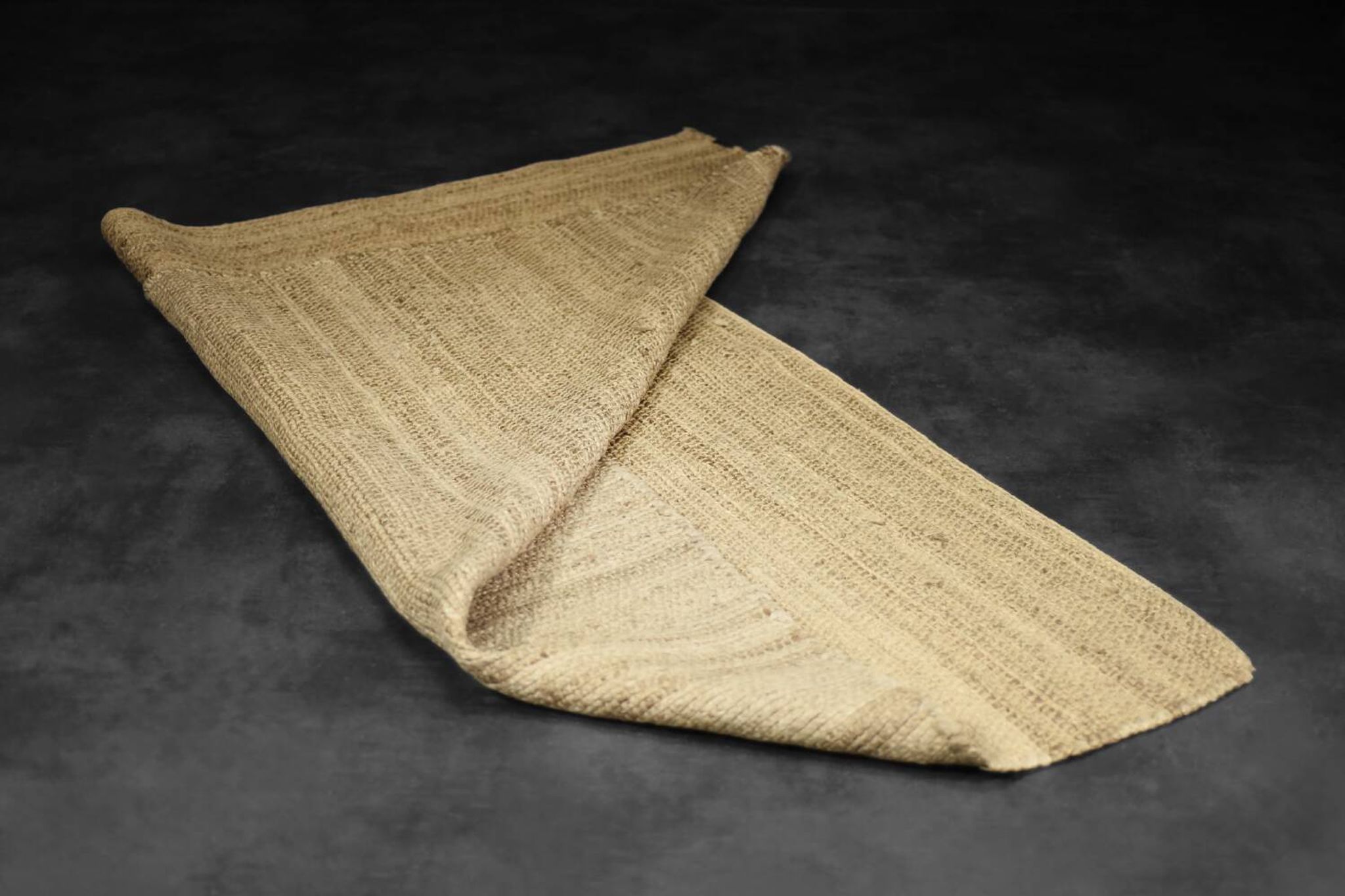 Tapis indien en jute tissé à plat, années 1970