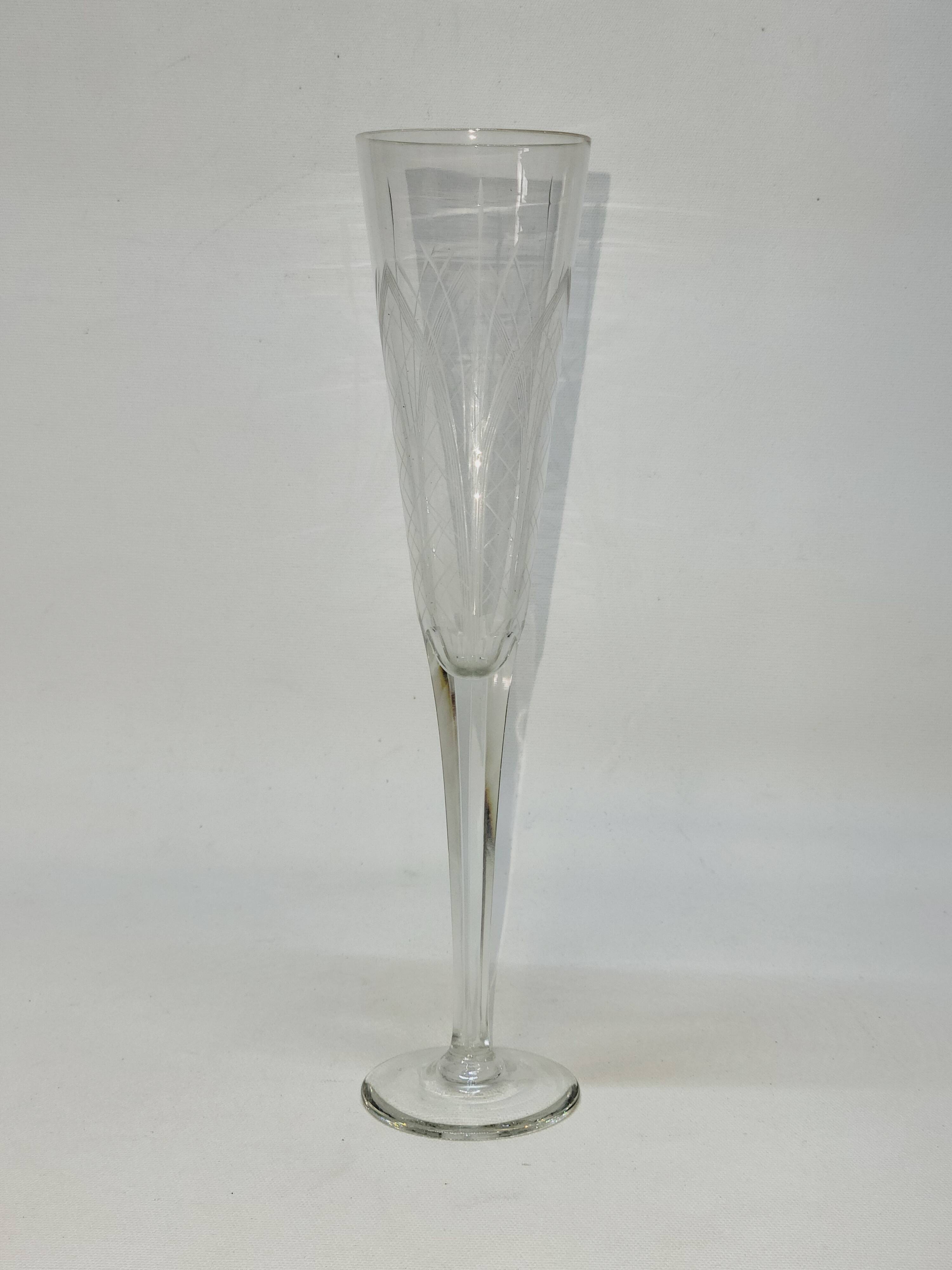 Antique Baccarat / St Louis Cut Crystal Champagne Flute