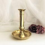Gilded copper table candle holder with Victorian style nineteenth century